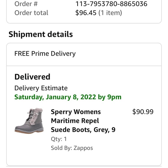 Women’s fur lined, waterproof Sperry boots, size 9. NWT.